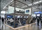 Double decker exhibition stand with stairs and upper meeting area